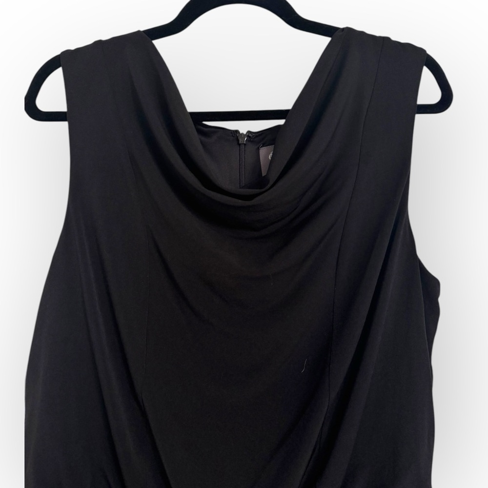 VINCE CAMUTO Cowl Neck Wide-Leg Jersey Jumpsuit, Large, Black - Picture 7 of 12